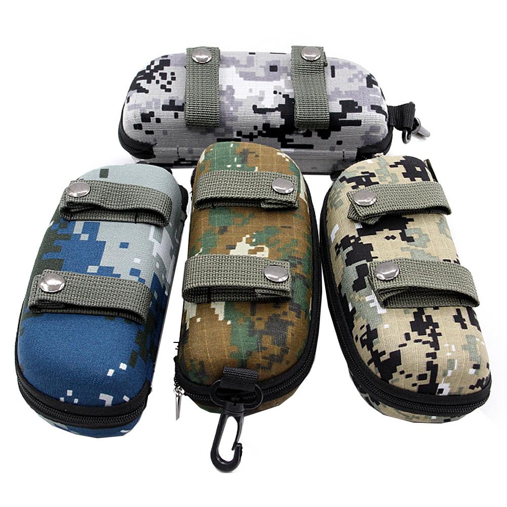 1PC Fashion Camouflage Sunglasses Case Military Glasses Box EVA Eyeglasses Cases Mens Eyewear With Belt Clip Lens Container