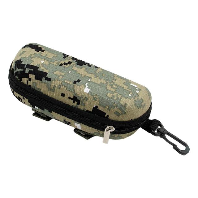 1PC Fashion Camouflage Sunglasses Case Military Glasses Box EVA Eyeglasses Cases Mens Eyewear With Belt Clip Lens Container