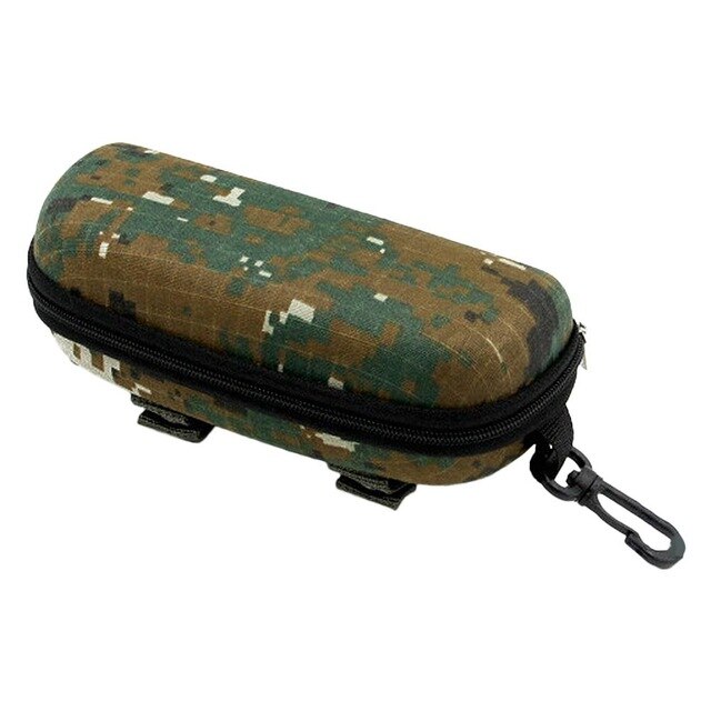 1PC Fashion Camouflage Sunglasses Case Military Glasses Box EVA Eyeglasses Cases Mens Eyewear With Belt Clip Lens Container