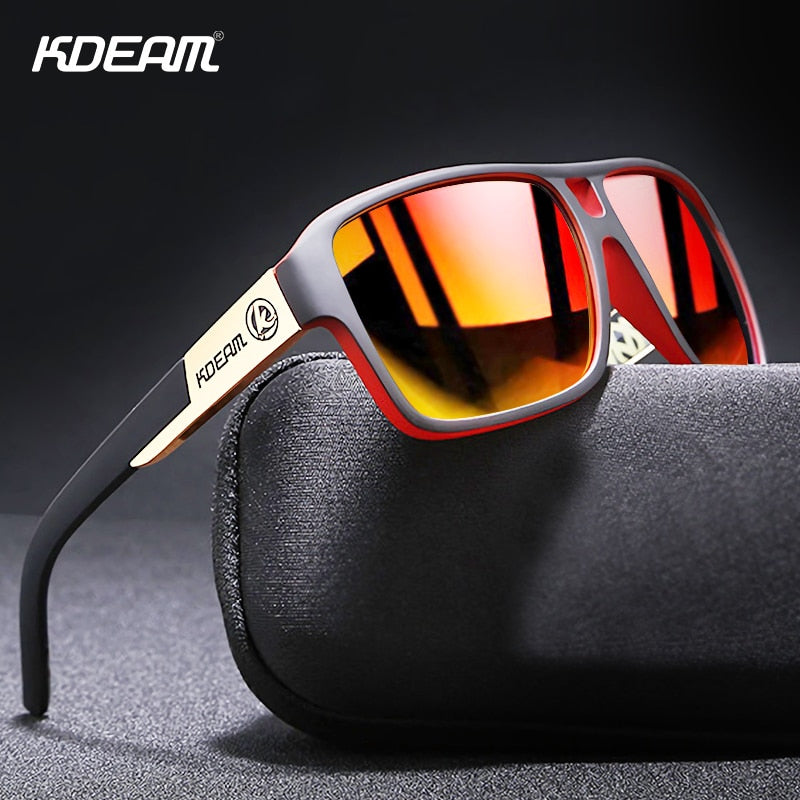 KDEAM  Classic Fashion Men Polarized Sunglasses PC+Metal Frame Strengthen TAC Mirror Anti-Glare Driving Sun Glasses UV400 K3