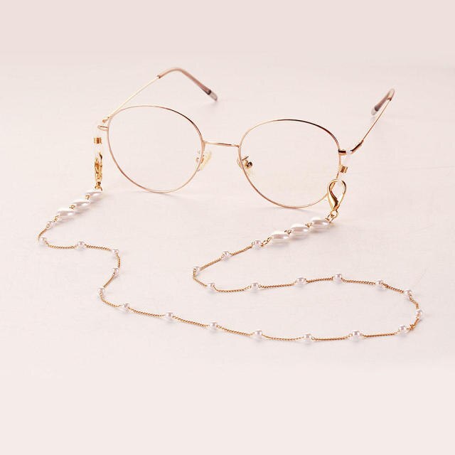 Fashion Reading Glasses Chain for Women Shell Beads Sunglasses Cords Beaded Eyeglass Lanyard Hold Straps Black Eyewear Retainer