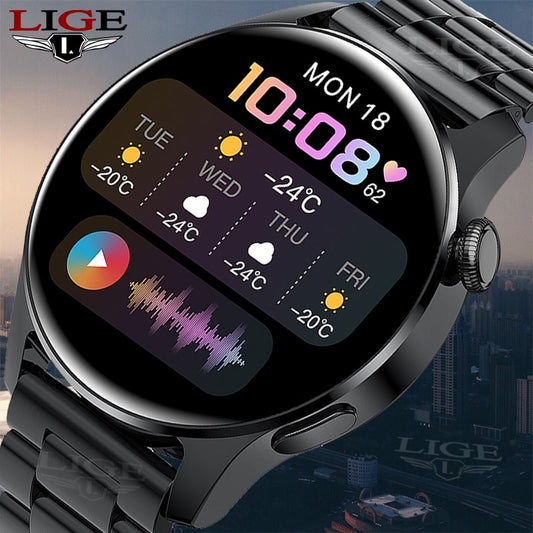 New styled Bluetooth Call Smart watch Men Full touch Screen Sports fitness watch Bluetooth is Suitable For Android ios Smart watch