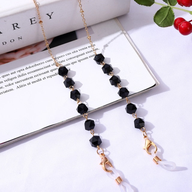 Crystal Beaded Glasses Chains For Women Face Mask Chain Holder Anti-slip Sunglasses Chain Lanyard Neck Cord Eyeglasses Jewelry