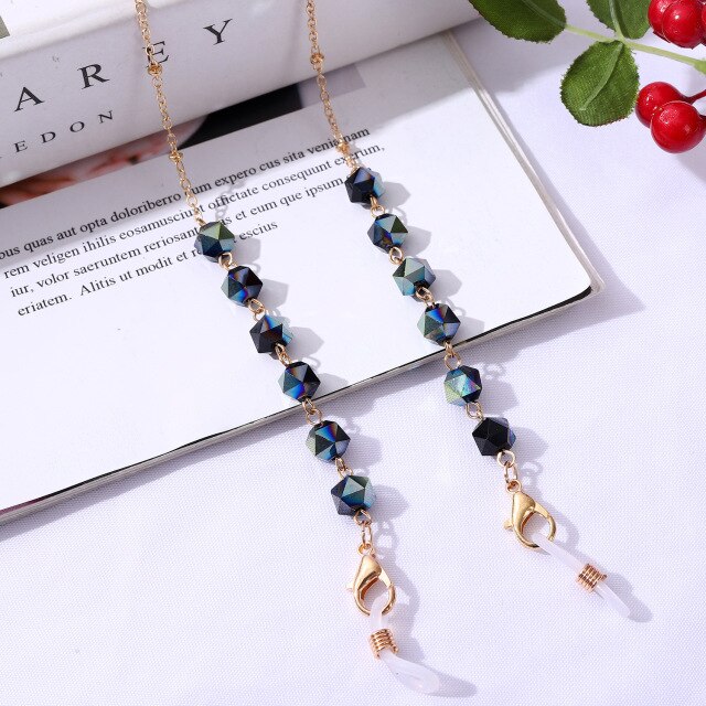 Crystal Beaded Glasses Chains For Women Face Mask Chain Holder Anti-slip Sunglasses Chain Lanyard Neck Cord Eyeglasses Jewelry