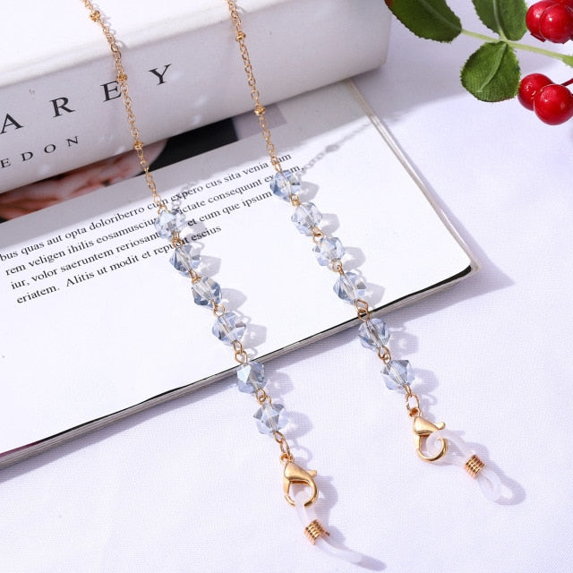 Crystal Beaded Glasses Chains For Women Face Mask Chain Holder Anti-slip Sunglasses Chain Lanyard Neck Cord Eyeglasses Jewelry