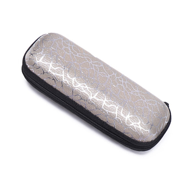 1PC Unisex Zipper Irregular Pattern Sunglasses Eye Glasses Case Eyeglass Box Eyewear Protection Containers Accessories for Women