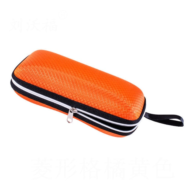 1PC Unisex Zipper Irregular Pattern Sunglasses Eye Glasses Case Eyeglass Box Eyewear Protection Containers Accessories for Women